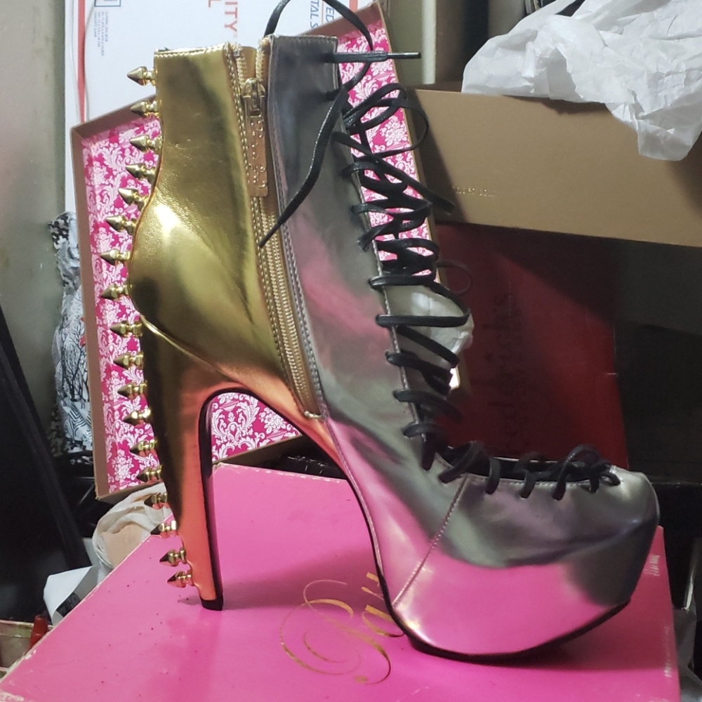 Kempton silver/gold shoes
